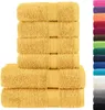 vidaXL 6-delige premium handdoekenset SOLUND, goudkleurig, Productafbeelding-voorbeeld 1