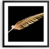 Gerahmtes Poster - Schwarzer Rahmen - Golden Feder Schwarz Produktbild-Vorschau 1
