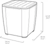 Záhradný stolík Keter Luzon Rattan Look Flat Graphite Grey Náhľad obrázku produktu 7