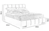 ADIDAR Julietta čalouněná postel 200x200cm kovový rám Náhled obrázku produktu 4