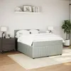 Boxspringbett mit Matratze Hellgrau 160x200 cm Samt Produktbild-Vorschau 3