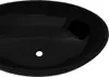 vidaXL Lavabo in Vetroceramica ovale nero 40 x 33 cm Anteprima dell’immagine prodotto 4