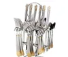 Mäander Besteck Set 6 Personen 24 Teilig Gold Besteckset Produktbild-Vorschau 1