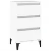 vidaXL Comodino bianco 40x35x70 cm in materiale derivato Anteprima dell’immagine prodotto 2