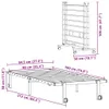 vidaXL Cadre de lit sans matelas Pliable blanc 90x190 cm Voir les images du produit 8