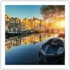 Poster - Poster ohne Rahmen - Kanal Boot Amsterdam Wasser - Produktbild-Vorschau 1