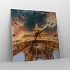Wanduhr - Quadrat - Glasuhr - Eiffle Architektur Paris - Produktbild-Vorschau 4