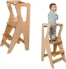 Torre didattica per bambini Moon, aiuto cucina regolabile Anteprima dell’immagine prodotto 1