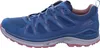 A side view of a blue LOWA hiking shoe. Voir les images du produit