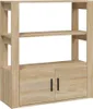 vidaXL Příborník Sonoma Dub 80x30x90 cm výrobek ze dřeva Náhled obrázku produktu 2