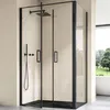 doporro Eck-Duschkabine Ravenna66 80x100x195cm Schwarz Produktbild-Vorschau 1