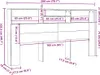 vidaXL Kopfteil mit Ablagen Weiß 200x19x103,5 cm Produktbild-Vorschau 7