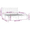 The Living Store Massivholzbett Grau Kiefer 200x200 cm Produktbild-Vorschau 7