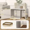 PawHut Katzenschrank, Katzentoilette mit Loch, Katzenklo Produktbild-Vorschau 3