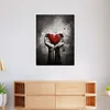 Hände mit Herz Abstract Pop Art Leinwandbild Wandbild Produktbild-Vorschau 2