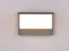 A modern outdoor wall light fixture mounted on a light gray wall. Podgląd zdjęcia produktu