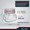 WELLGRO Einmachgläser mit Bügelverschluss eckig 550ml - Produktbild-Vorschau 2