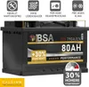 BSA Autobatterie 80Ah 12V Starterbatterie Batterie ersetzt Produktbild-Vorschau 3