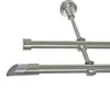 Gardinenstange Set Edelstahl Look Metall Ø 16mm zur Produktbild-Vorschau 1