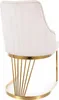 Designer-Esszimmerstuhl VALBURKA – Hellbeige/Gold Produktbild-Vorschau 3