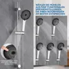Auralum Duschstange mit Brause, Edelstahl Duschstange 700mm Produktbild-Vorschau 12