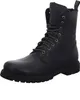 A black lace-up boot. Voir les images du produit
