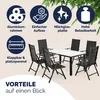 CASARIA® Set Tavolo e Sedie da Giardino Bern 6 +1 Alluminio Anteprima dell’immagine prodotto 8