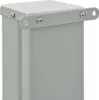 Close-up view of the top corner of a gray retractable side awning. Anteprima dell’immagine prodotto