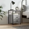 vidaXL Stolik nocny szary dąb sonoma 34x35,5x50 cm Materiał Podgląd zdjęcia produktu 1
