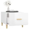 vidaXL Couchtisch Hochglanz Weiß 50x50x40 cm Holzwerkstoff Produktbild-Vorschau 4