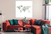 MuchoWow® Poster Weltkarte - Aquarell - Zitat 100x100 cm - Produktbild-Vorschau 2