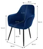 ML-Design 2er Set Esszimmerstuhl mit Rückenlehne, Blau, aus Produktbild-Vorschau 7
