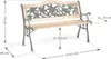 Parkbank mit Rückenlehne 123,5 x 74 x 48 cm Gardi Rose Produktbild-Vorschau 8