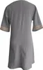 ASKSA Damen Kurzarm Sommerkleid Knielang A-Linie Kleider Produktbild-Vorschau 3