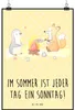 Mr. & Mrs. Panda Bild Sommer Sonntag DIN A1 - Gelb Pastell Produktbild-Vorschau 1