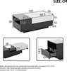 Merax Table basse 100x50x38cm avec 2 tiroirs, table Voir les images du produit 5