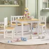 vidaXL Set di 4 sedute per bambini bianco e beige MDF Anteprima dell’immagine prodotto 2