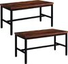 Relaxdays Sitzbank 2er Set, Esszimmer, platzsparende Produktbild-Vorschau 1