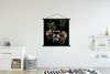 MuchoWow® Textilposter Tiger - Farn - Schwarz 120x120 cm Produktbild-Vorschau 2