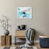 Gerahmtes Poster - Weißer Rahmen - Marmor Modern Blau - Produktbild-Vorschau 7