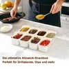 Snackbox mit 8 Fächern und Deckel – Transparente Produktbild-Vorschau 3