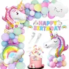 Einhorn Geburtstag Deko Set Mädchen XXL Folienballons Produktbild-Vorschau 1