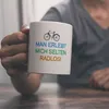 Man erlebt mich selten radlos Kaffeebecher mit Fahrrad Produktbild-Vorschau 2