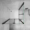 80x80x195cm Schwarz Faltbar+drehbar 6mm Nano ESG Glas  Produktbild-Vorschau 8