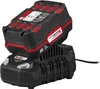 A black and red battery and charger for a power tool. Produktbild-Vorschau