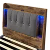 Polsterbett，USB-C-Ladebett mit LED-Beleuchtung, Stauraum Produktbild-Vorschau 10
