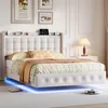 Lit rembourré UnboxG 160 x 200 cm en velours avec éclairage Voir les images du produit 2