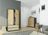 BDW, Kleiderschrank 2 Türen, 2 Schubladen, 180x90x51 cm, Produktbild-Vorschau 3