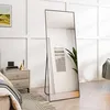 Spiegel, 140 x 40 cm, volledig lichaamsspiegel, zwart | Productafbeelding-voorbeeld 2