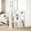 vidaXL Raumteiler-Bücherregal Weiß 102x29x103,5 cm Produktbild-Vorschau 4